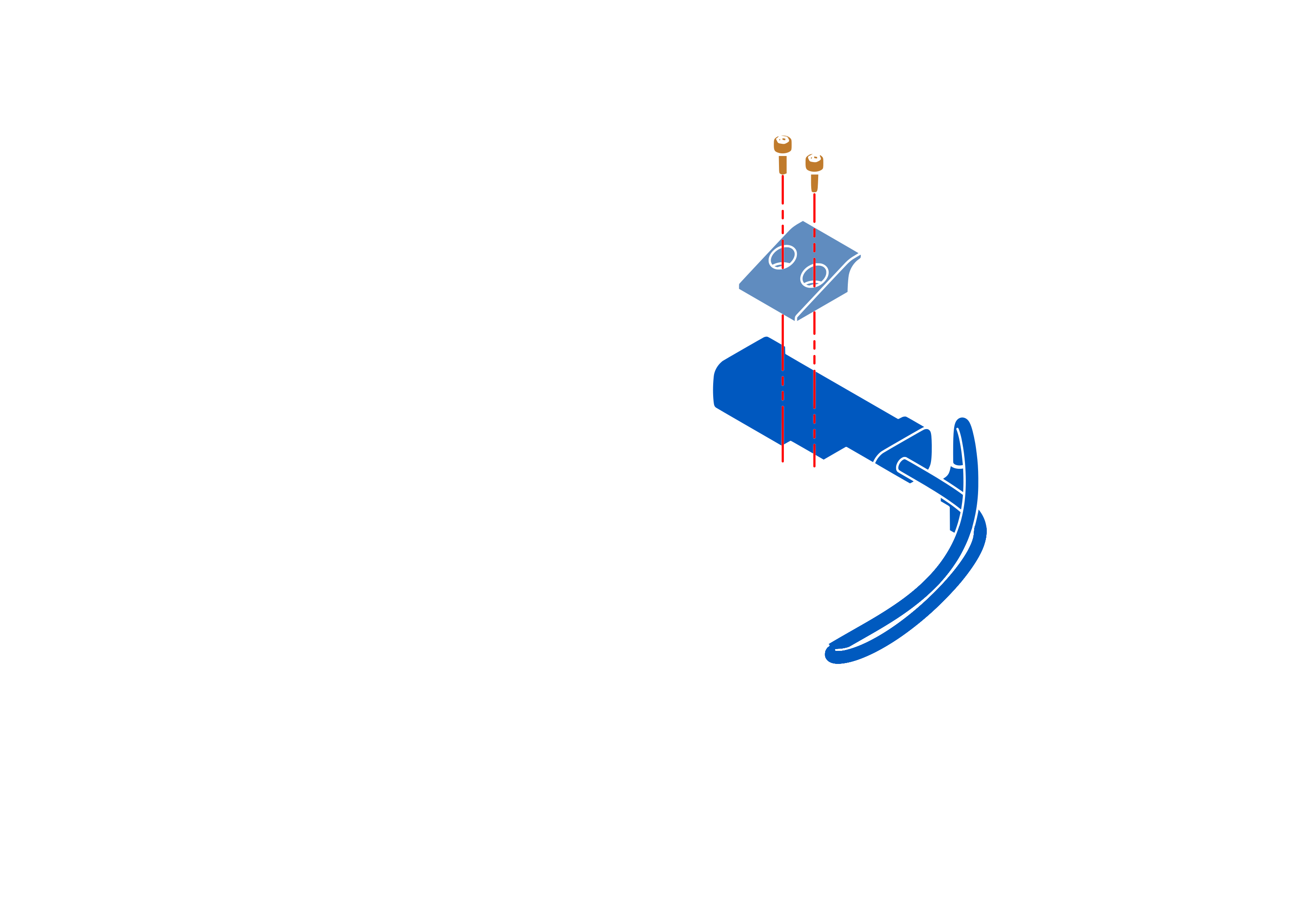 Placing and securing the Ethernet adapter into its mount